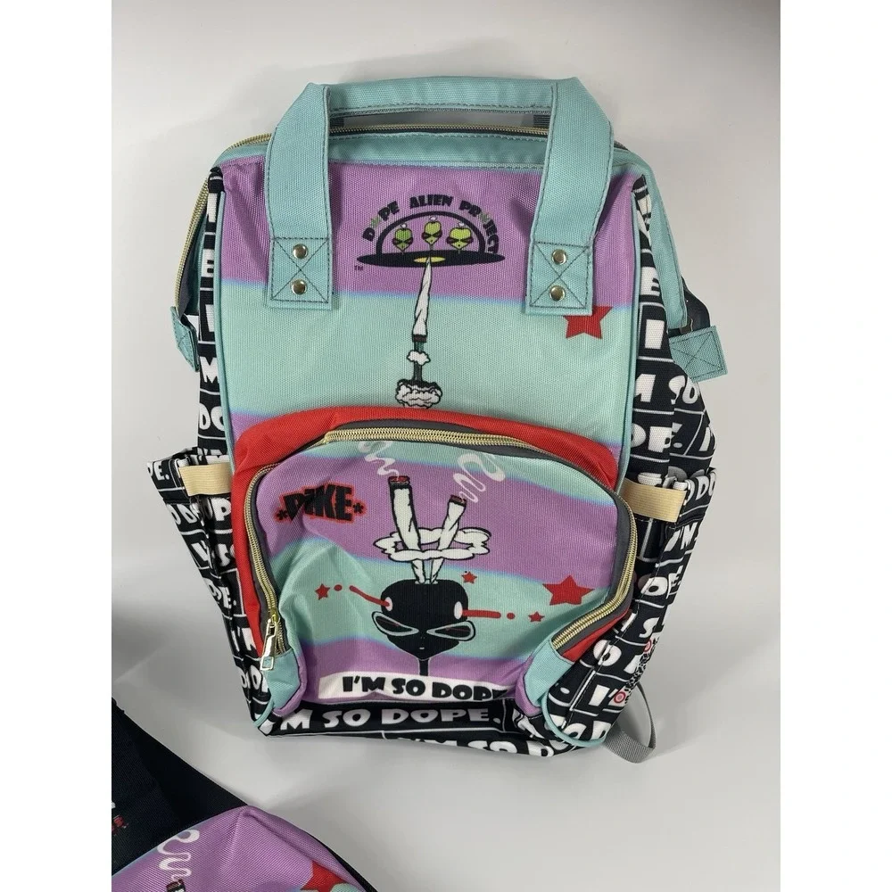 Weedhead‎ PNK I'm So Dope Diaper Bag Backpack & Sling Bag NWOT Rare Set